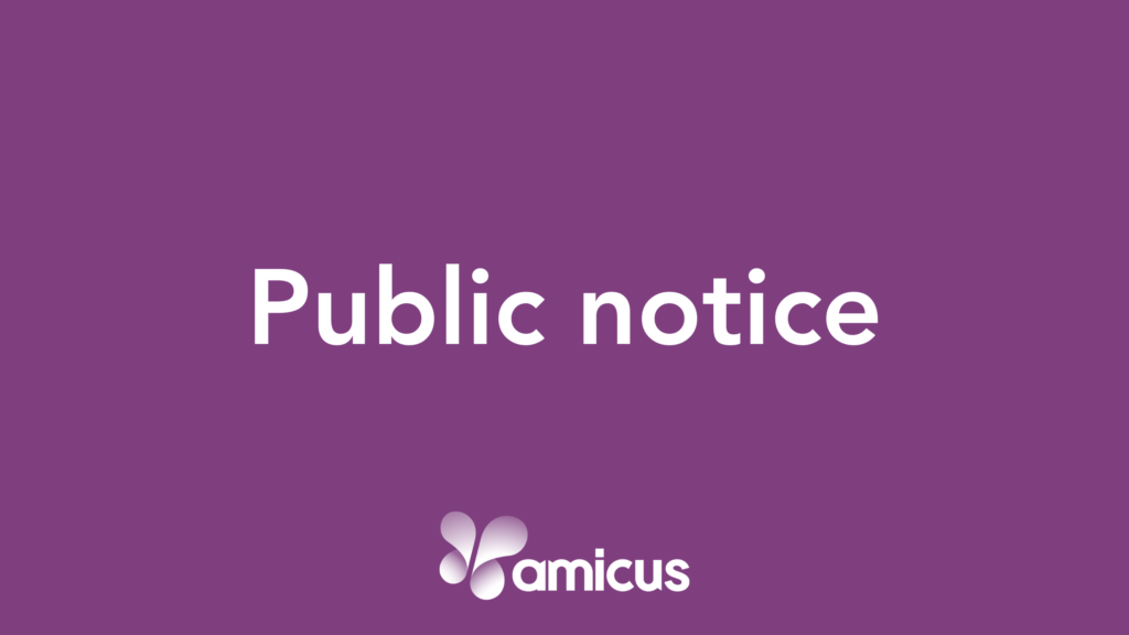 Amicus public notice